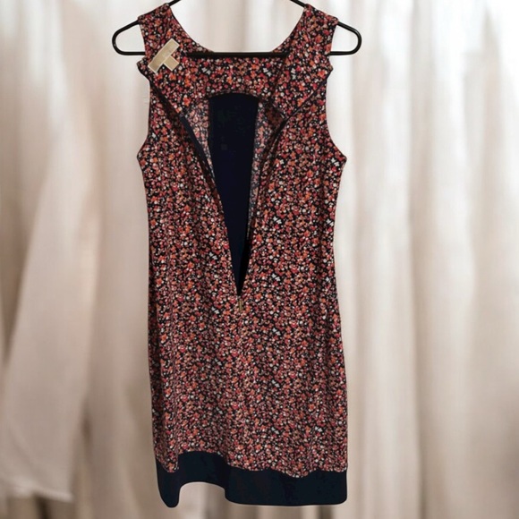 Michael Kors Black and Red Floral Mini Dress - Picture 2 of 5